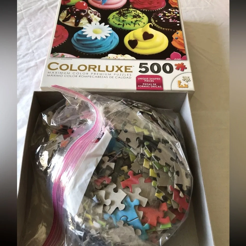 Colorluxe 500 Pc Puzzle “Cupcakes” - Complete